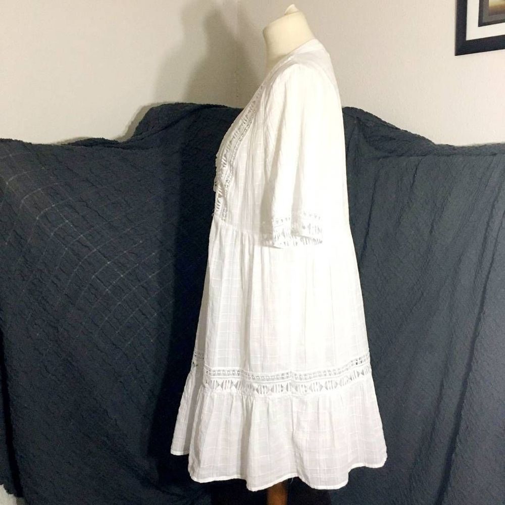 Knox Rose White Summer Flowy Dress Size L - Picture 4 of 11